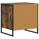 vidaXL Table de chevet Chêne Fumé 50 x 39 5 x 50 cm Bois d'ingénierie