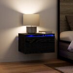 vidaXL Cabinet de chevet mural 2 Pièces Chêne noir 50 x 36 x 30 cm