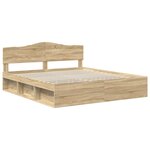 vidaXL Cadre de lit Sonoma 180 x 200 cm Bois de pin massif