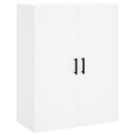 vidaXL Buffet haut Blanc 69 5x34x180 cm Bois d'ingénierie