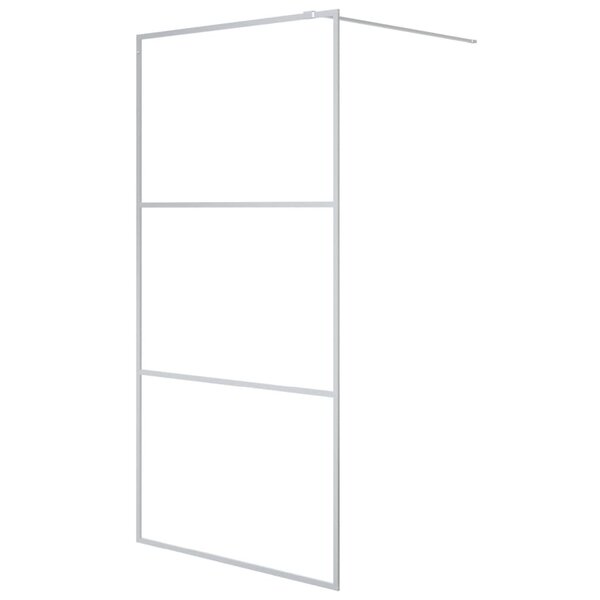 vidaXL Paroi de douche Argenté 100x195 cm Verre ESG transparent