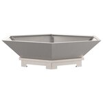 vidaXL Brasero Hexagonal 100x100x28 cm en Acier Weathering