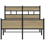 vidaXL Cadre de lit sans matelas chêne sonoma 120x190 cm