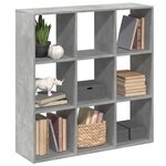 vidaXL Étagère séparatrice de pièce gris béton 102x29x103 5 cm