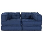 vidaXL Coussin 2 Pièces Bleu 70 x 70 x 54 cm Polyester