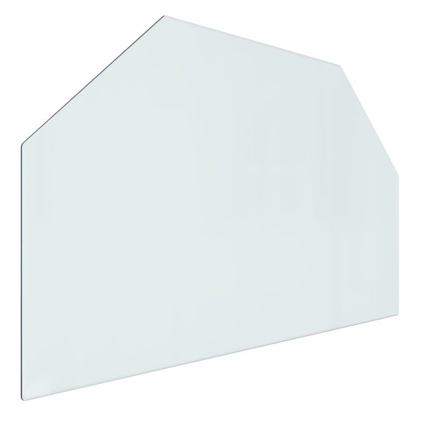 vidaXL Plaque de verre pour cheminée hexagonale 80x50 cm