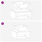 vidaXL Braise Noir 50 x 50 x 40 cm Acier