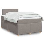 vidaXL Sommier à lattes de lit avec matelas Taupe 120x200 cm Tissu