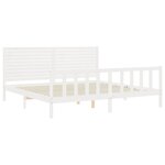 vidaXL Cadre de lit sans matelas blanc bois massif de pin