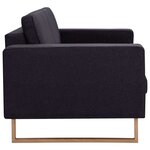 vidaXL Ensemble de canapé 2 Pièces tissu noir