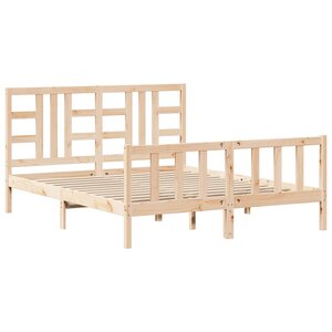 vidaXL Cadre de lit sans matelas 160x200 cm bois massif de pin