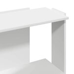 vidaXL Bibliothèque à 3 niveaux blanc 60x30x80 cm bois d'ingénierie