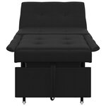 vidaXL Canapé-lit 3-en-1 en tissu noir