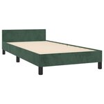 vidaXL Cadre de lit sans matelas vert foncé 100x200 cm velours