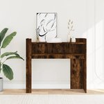 vidaXL Table console chêne fumé 100x35x90 cm bois d'ingénierie