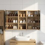 vidaXL Ensemble de Meubles de Salle de Bain 3 Pièces 80 x 10 5 x 50 cm