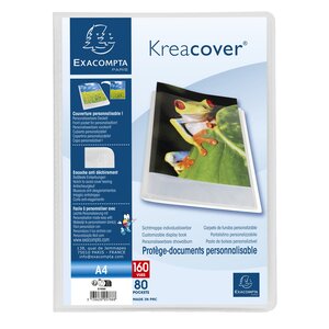Protège-documents semi rigide Kreacover Chromaline 160 vues - A4 - Incolore x 8 EXACOMPTA