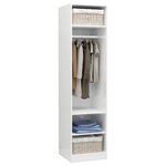 vidaXL Garde-robe Blanc brillant 50x50x200 cm Bois d’ingénierie