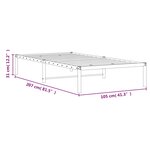 vidaXL Cadre de lit métal blanc 100x200 cm