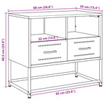 vidaXL Meuble TV rose 68x39x60 5 cm acier
