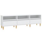 vidaXL Meuble TV blanc 150x30x44 5 cm bois d'ingénierie