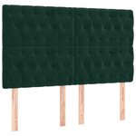 vidaXL Sommier à lattes de lit et matelas Vert foncé 140x190cm Velours