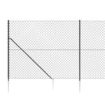 vidaXL Clôture à mailles losangées avec ancrage anthracite 1 6x10 m