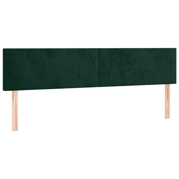 vidaXL Têtes de lit 2 Pièces Vert foncé 90x5x78/88 cm Velours