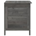 vidaXL Boîte de rangement de jardin anthracite bois massif de sapin