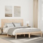 vidaXL Cadre de lit extra long sans matelas 160x220 cm bois massif