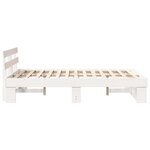 vidaXL Cadre de lit avec tête de lit Blanc 120 x 200 cm Pin massif