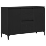 vidaXL Buffet Chêne noir 104 x 35 x 70 cm Bois d'ingénierie