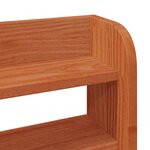 vidaXL Cadre de lit avec tête de lit Cire marron Bois de Pin Massif