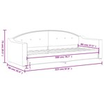 vidaXL Lit de repos sans matelas noir 80x200 cm tissu
