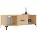 vidaXL Table basse chêne sonoma 102x50x40 cm bois d'ingénierie