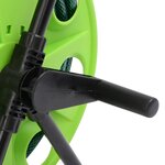 vidaXL Chariot enrouleur vert et jeu de raccords de tuyaux 1 27cm 30 m