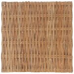vidaXL Repose-pied avec coussin Rotin naturel