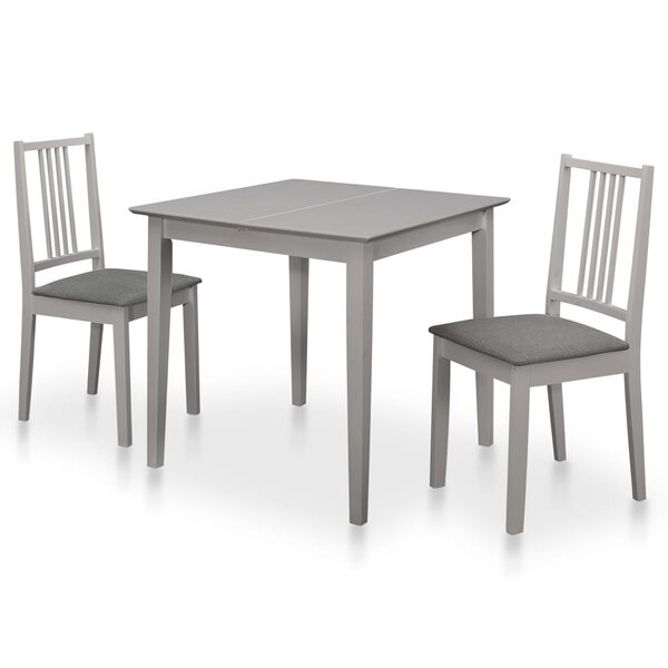 vidaXL Mobilier de salle à manger 3 Pièces MDF Gris