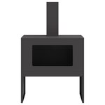 Feu de camp vidaXL avec cheminée Noir 60x40x96 cm Acier