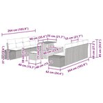 vidaXL Ensemble de canapé de jardin 11 Pièces Gris  Gris foncé