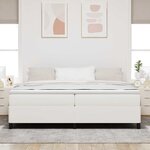vidaXL Cadre de lit Crème 200 x 200 cm Tissu en velours côtelé