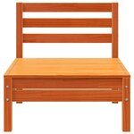 vidaXL Canapés de jardin sans accoudoirs 2 Pièces cire marron bois massif