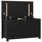 vidaXL Boîte de rangement Noir 80x40x45 5 cm Bois massif de pin