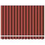 vidaXL Auvent rétractable orange et marron 3 5x2 5m tissu et aluminium