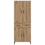 vidaXL Haut Armoire Montage mural Chêne artisanal 69 5 x 34 x 180 cm