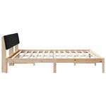 vidaXL Cadre de lit Marron et noir 200 x 200 cm Bois massif en pin