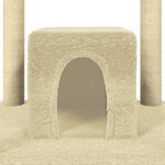 vidaXL Arbre à chat avec griffoirs en sisal Crème 174 cm