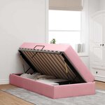 vidaXL Lit avec rangement et matelas Rose 100 x 200 cm Velours