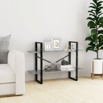 vidaXL Bibliothèque à 2 niveaux gris béton 100x30x70cm bois ingénierie