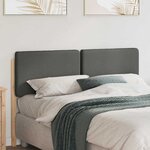 vidaXL Tête de lit capitonnée Marron et gris clair 140 cm Pin massif